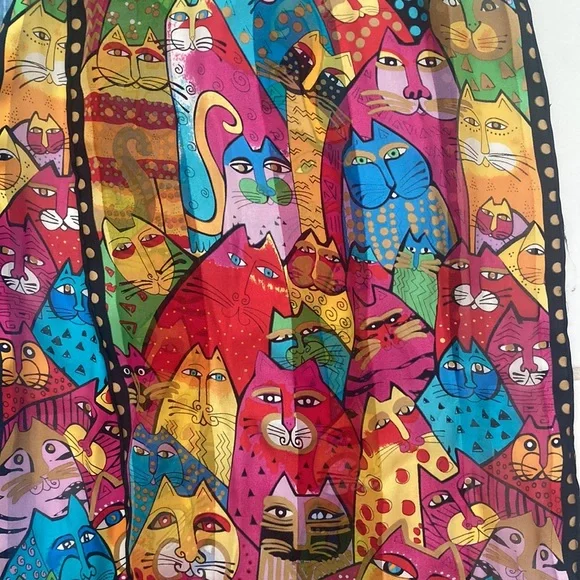 Laurel Burch Signed & Matching Handbag, Charm And Silk Scarf - Picture 3 of 16